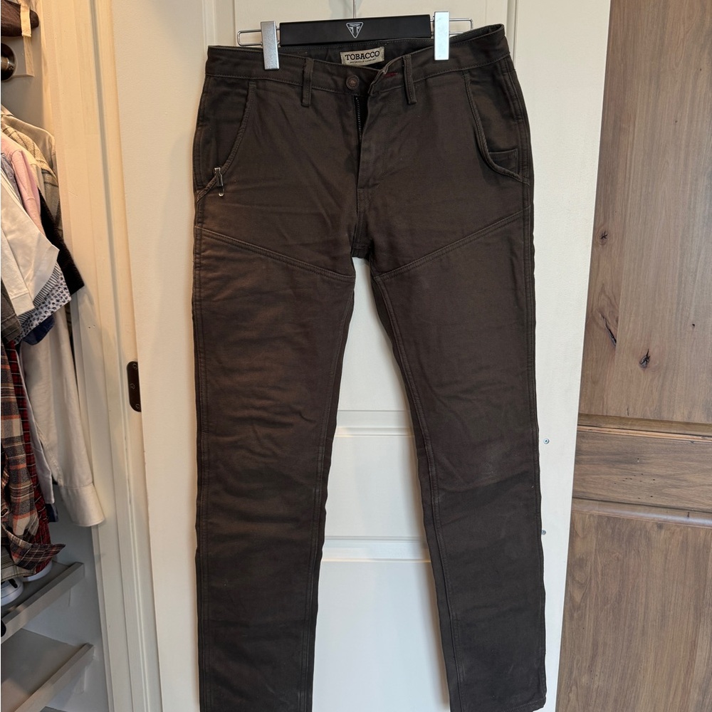 Olive Green Kevlar Moto Men's Pants